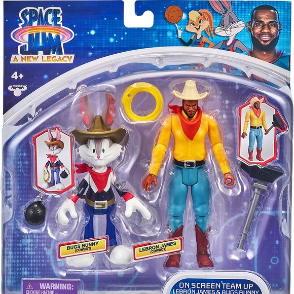 Space Jam: A New Legacy 2 Pack ON SCREEN TEAM UP Lebron James & Bugs Bunny - Picture 1 of 2